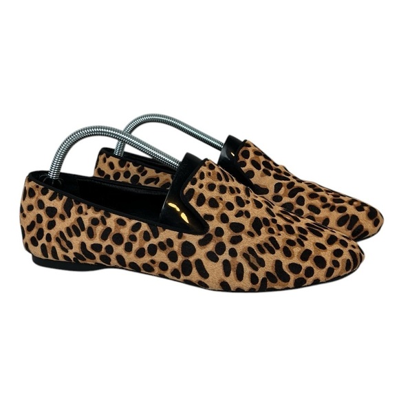 Birdies The Starling Leopard Calf Hair Loafers - Picture 1 of 7